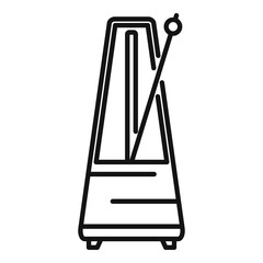 Device metronome icon. Outline device metronome vector icon for web design isolated on white background