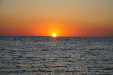 The sun rises over the Sea of Azov.