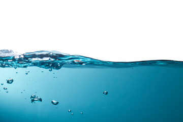 Blue water that flows softly Contaminated with sludge and dirt