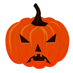 This Halloween Pumpkin is expressing anger.