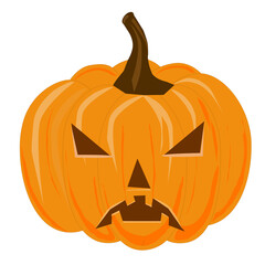 This Halloween Pumpkin is expressing anger.