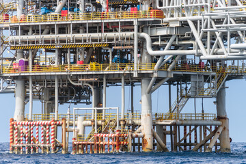 Fototapeta na wymiar A platform complex of offshore Terengganu oil field