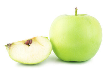 Green apple isolated on the white background