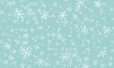 Falling snow background. Vector illustration