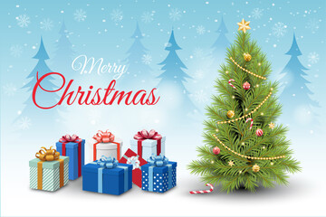 Merry christmas and happy new year background