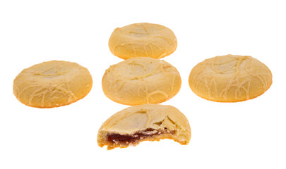 cookies with jam isolated