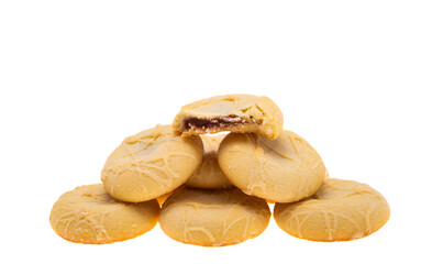cookies with jam isolated