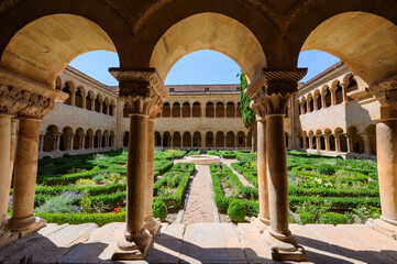 Cloister of Santo Domingo de Silos Abbey in Burgos, Castilla y Leon, Spain. High quality photo