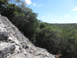 The Mayan temple ruins of Coba and Tulum on the Yucatan Peninsula in Mexico