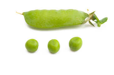 green peas isolated