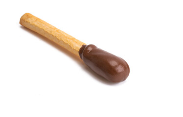 biscuit stick with chocolate cream isolated