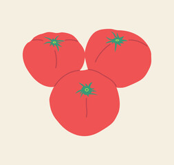 Tomatoes flat design vector
