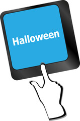 Halloween key on computer keyboard keys isolated