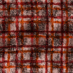 Abstract Grunge Textured Stylish Plaid Seamless Pattern Elegant Concept Perfect for Fabric Print Trendy Fashion Colored Design