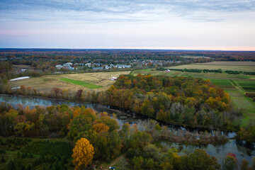 Drone Sunrise in Plainsboro Princeton New Jersey