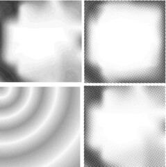 Grunge halftone dots vector texture background - Pixel 