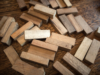 Wood block tower games.