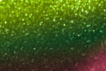 Green glitter bokeh circle glow blurred and blur abstract. Glittering shimmer bright luxury . White and silver glisten twinkle for texture wallpaper and background backdrop.
