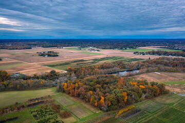 Drone Sunrise in Plainsboro Princeton New Jersey