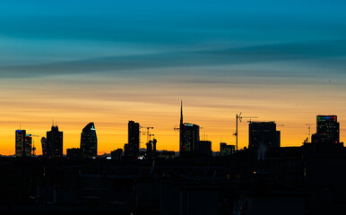 Fototapeta na wymiar Milano skyline