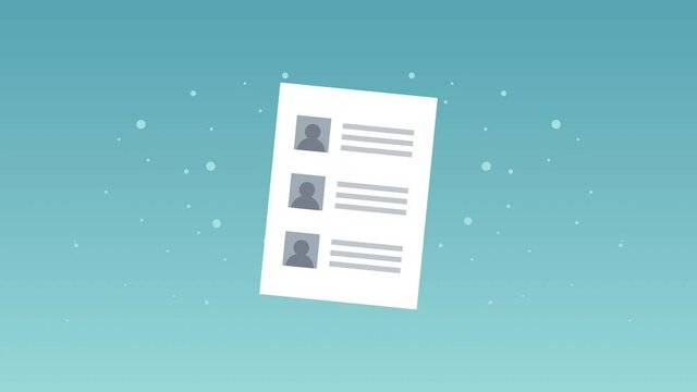 election day democratic animation with voting card