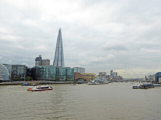River Thames and buildings of London, England