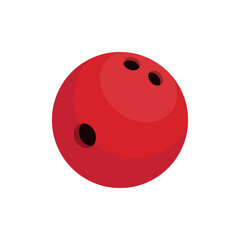 Bowling Ball isolated on white background. Vector illustration.