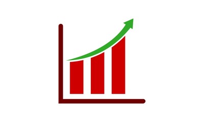 chart up trend vector