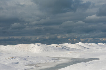 Fototapeta na wymiar Lake Huron Ice Dunes
