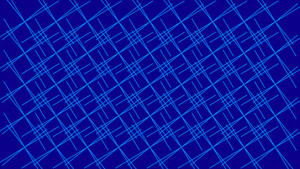 Creative pattern concept with crossing lines on blue background