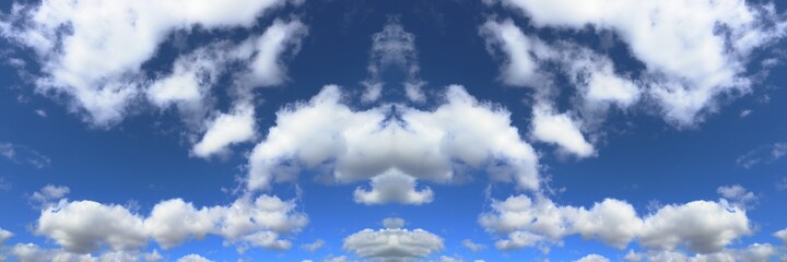 White clouds blue sky panorama