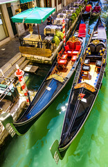 Obraz premium typical old gondola in venice
