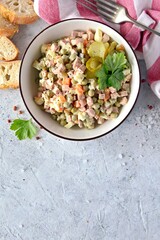 Traditional russian salad 