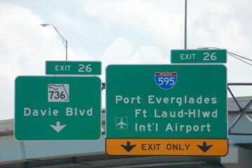 Exit 26 736 Davie Blvd. 595 Port Everglades Ft. Lauderdale-Hollywood International Airport Exit...