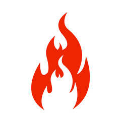 flame icon on a white background