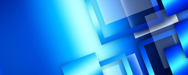 Fototapeta premium Abstract background with blue squares 