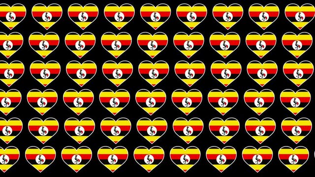 Uganda Love flag Patterns design background