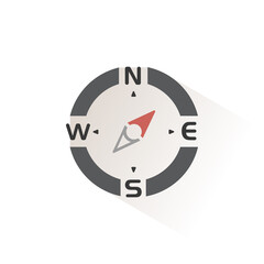 Compass. North east direction. Isolated color icon. Weather vector illustration
