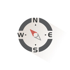 Compass. North west direction. Isolated color icon. Weather vector illustration