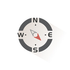 Compass. South east direction. Isolated color icon. Weather vector illustration