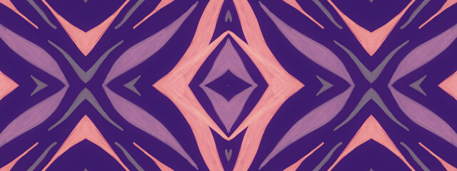 Ethnic Textile Design. Geometric Exotic Wave 