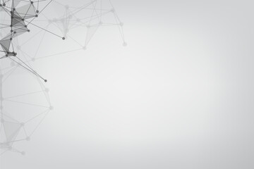 Network technology background with dots and lines for backdrop and ai design. Modern abstract concept. Futuristic HUD Background.