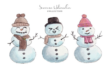 Snowman Watercolor Collection