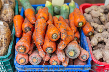 Dirty Carrots at Farmers Market