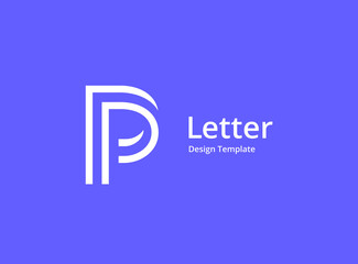 Letter P logo icon design template elements