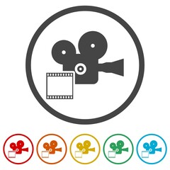 Camera ring icon, color set