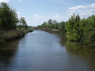 Fototapeta na wymiar calm river at Kolhorn, Netherlands