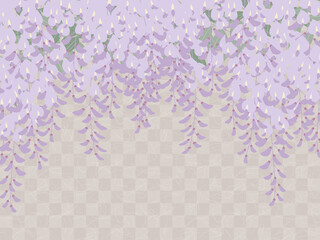 藤の花のシームレスパターン 和風なアラベスク イラスト素材 April Wall Mural Apr ふわぷか