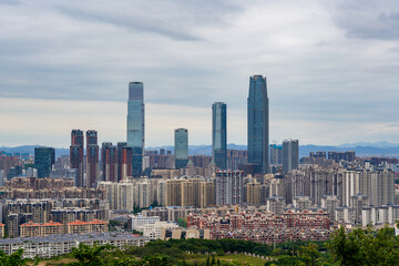 Fototapeta na wymiar Scenery of high-rise buildings in Nanning, Guangxi, China