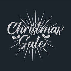 Fototapeta na wymiar Super Christmas sale lettering and typography elements. Holiday Online shopping type quote. Stock illustration isolated on dakk background.